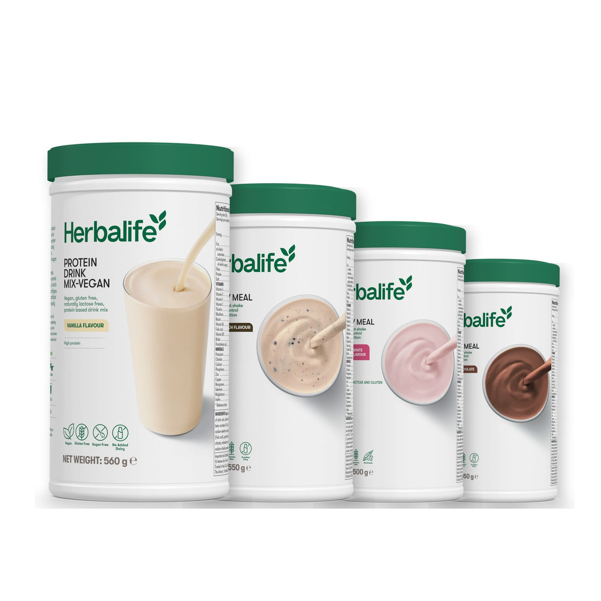Protein Drink Mix + x3 F1 Shakes - COOKIE CRUNCH + 2 Flavours of Your Choice with Vegan Protein Drink Mix - Free From Raspberry & White Chocolate / Chocolate