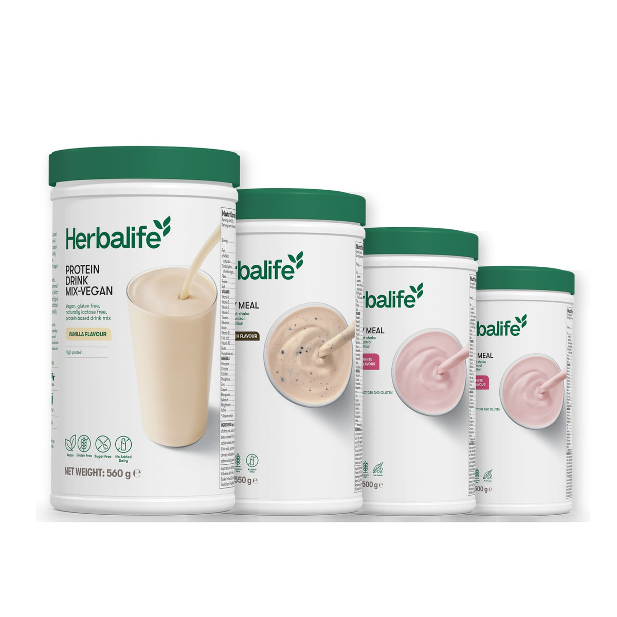 Protein Drink Mix + x3 F1 Shakes - COOKIE CRUNCH + 2 Flavours of Your Choice with Vegan Protein Drink Mix - Free From Raspberry & White Chocolate / Free From Raspberry & White Chocolate