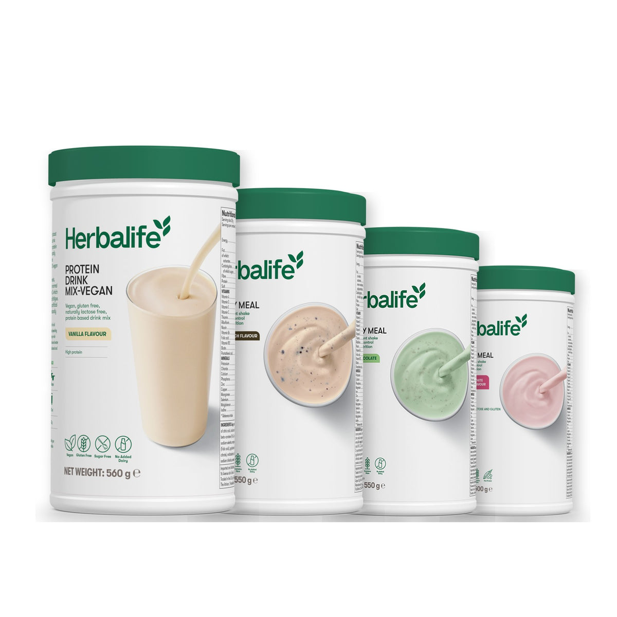 Protein Drink Mix + x3 F1 Shakes - COOKIE CRUNCH + 2 Flavours of Your Choice with Vegan Protein Drink Mix - Mint Chocolate / Free From Raspberry & White Chocolate