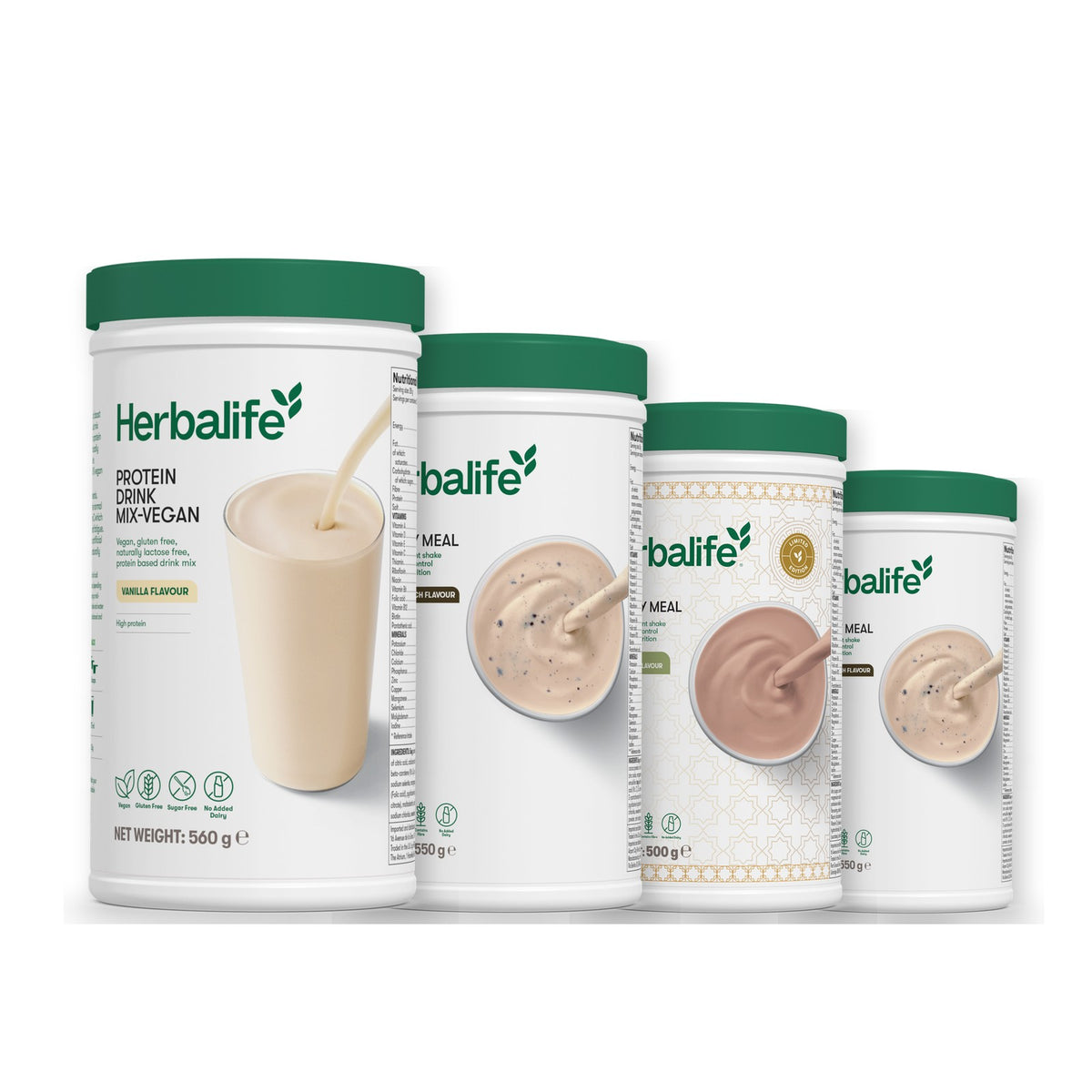 Protein Drink Mix + x3 F1 Shakes - COOKIE CRUNCH + 2 Flavours of Your Choice with Vegan Protein Drink Mix - Dubai Style Chocolate / Cookie Crunch