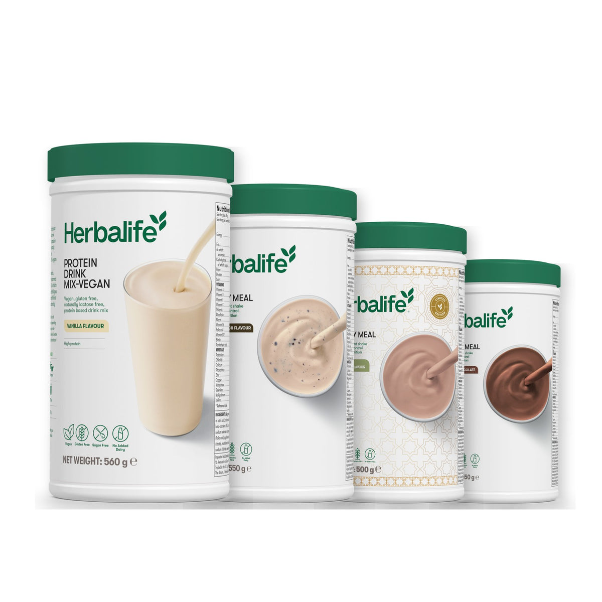Protein Drink Mix + x3 F1 Shakes - COOKIE CRUNCH + 2 Flavours of Your Choice with Vegan Protein Drink Mix - Dubai Style Chocolate / Chocolate