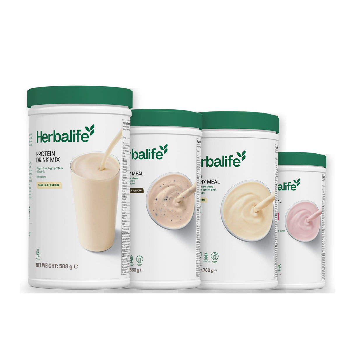 Protein Drink Mix with Formula 1 Cookie Crunch plus 2 flavours of your choice - Vanilla (Large 780g) / Free From Raspberry & White Chocolate