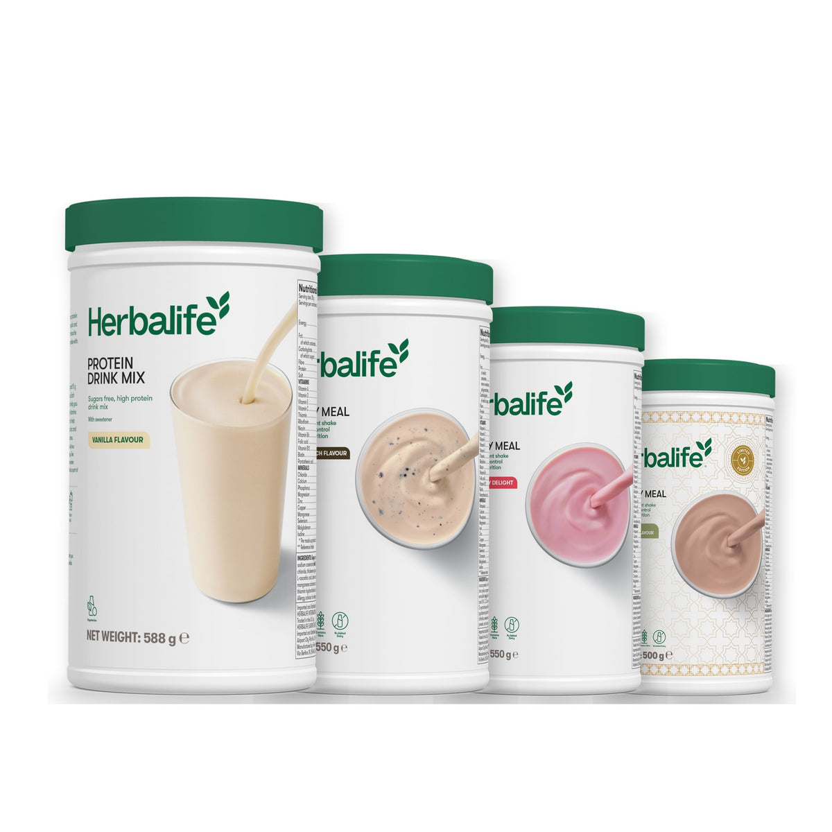 Protein Drink Mix with Formula 1 Cookie Crunch plus 2 flavours of your choice - Strawberry / Dubai Style Chocolate