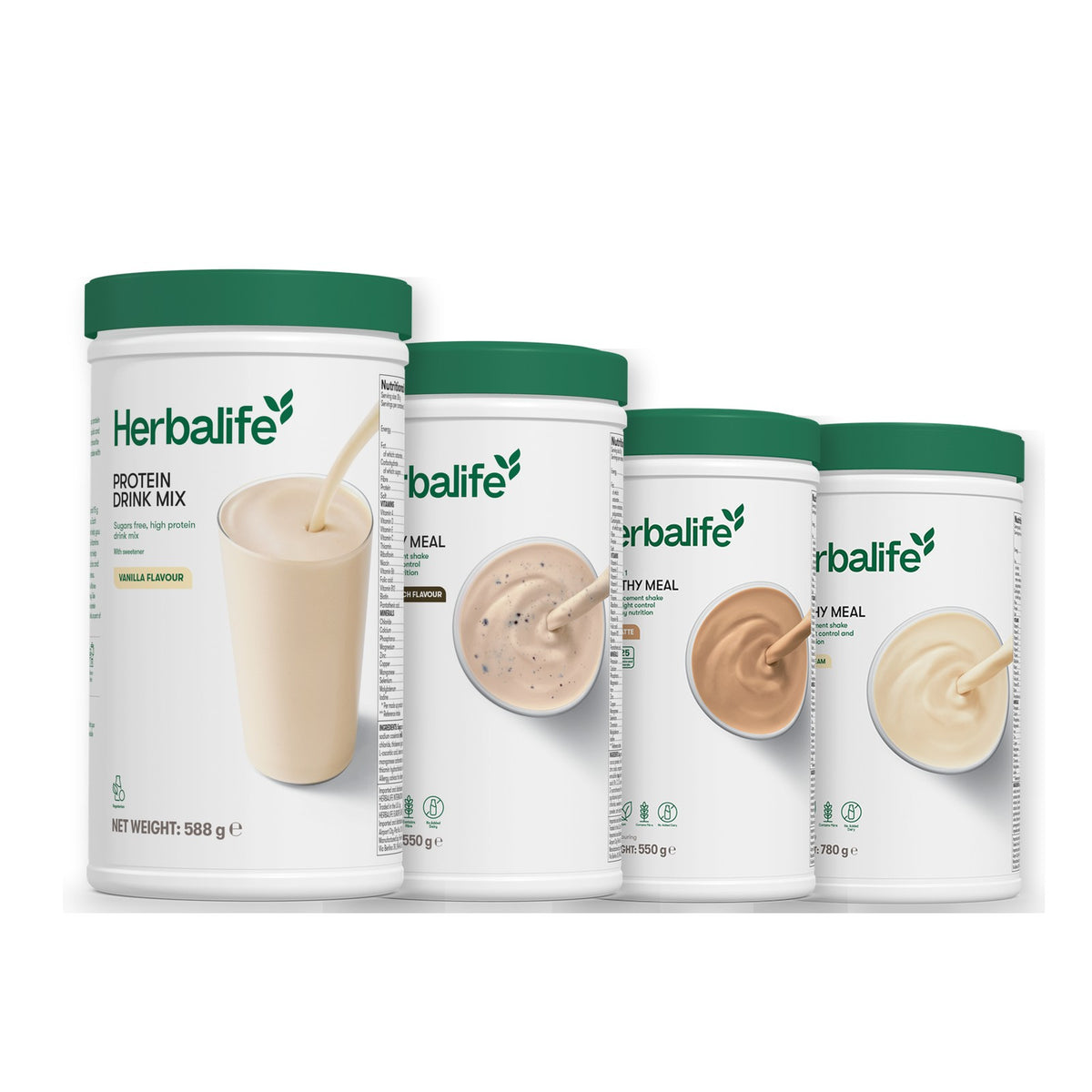 Protein Drink Mix with Formula 1 Cookie Crunch plus 2 flavours of your choice - Cafe Latte / Vanilla (Large 780g)