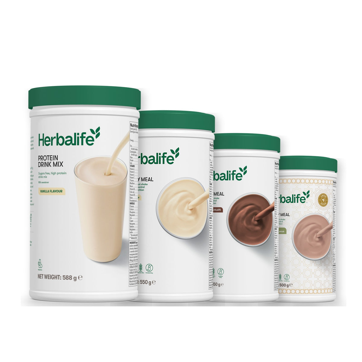 Protein Drink Mix with Formula 1 Vanilla plus 2 flavours of your choice - Chocolate / Dubai Style Chocolate