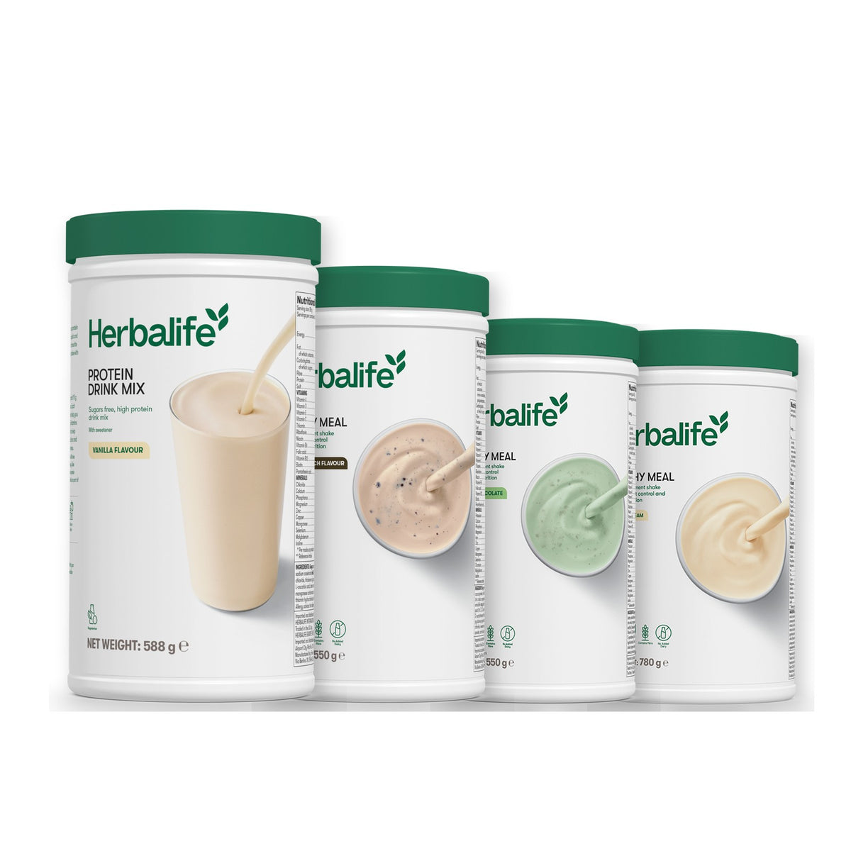 Protein Drink Mix with Formula 1 Cookie Crunch plus 2 flavours of your choice - Mint Chocolate / Vanilla (Large 780g)