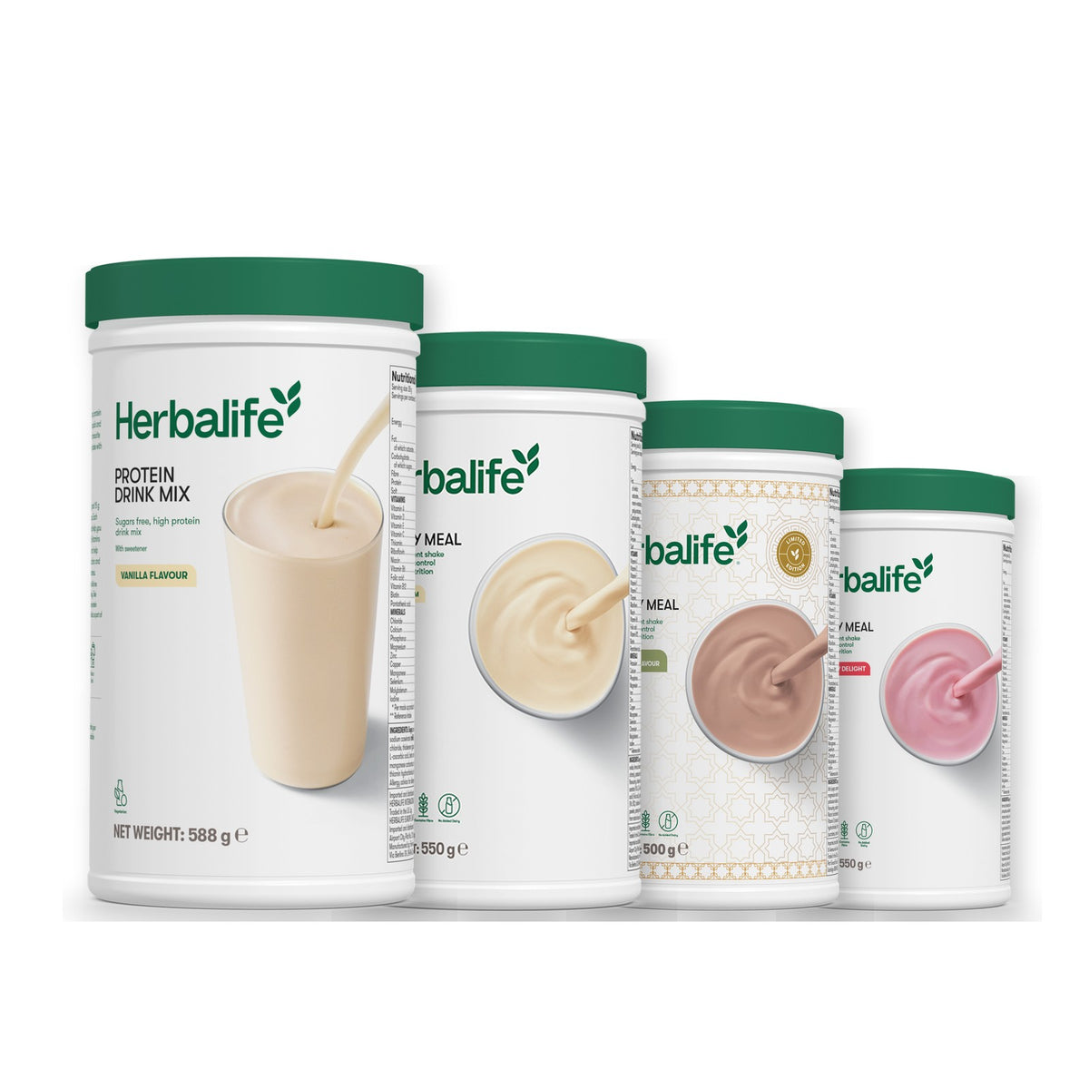 Protein Drink Mix with Formula 1 Vanilla plus 2 flavours of your choice - Dubai Style Chocolate / Strawberry