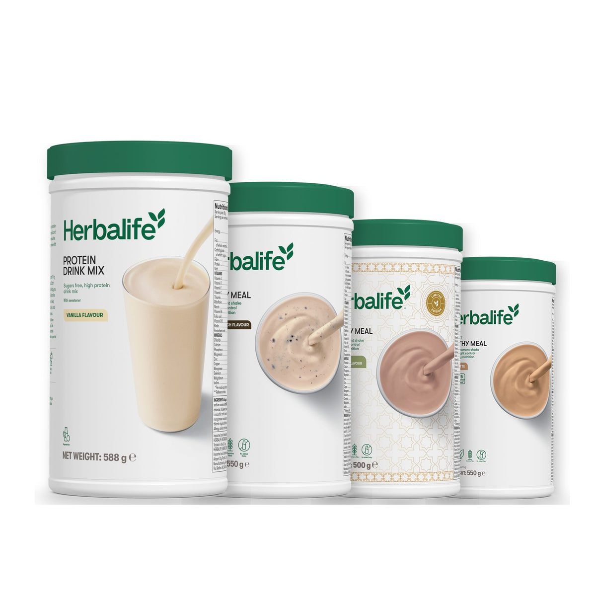 Protein Drink Mix with Formula 1 Cookie Crunch plus 2 flavours of your choice - Dubai Style Chocolate / Cafe Latte