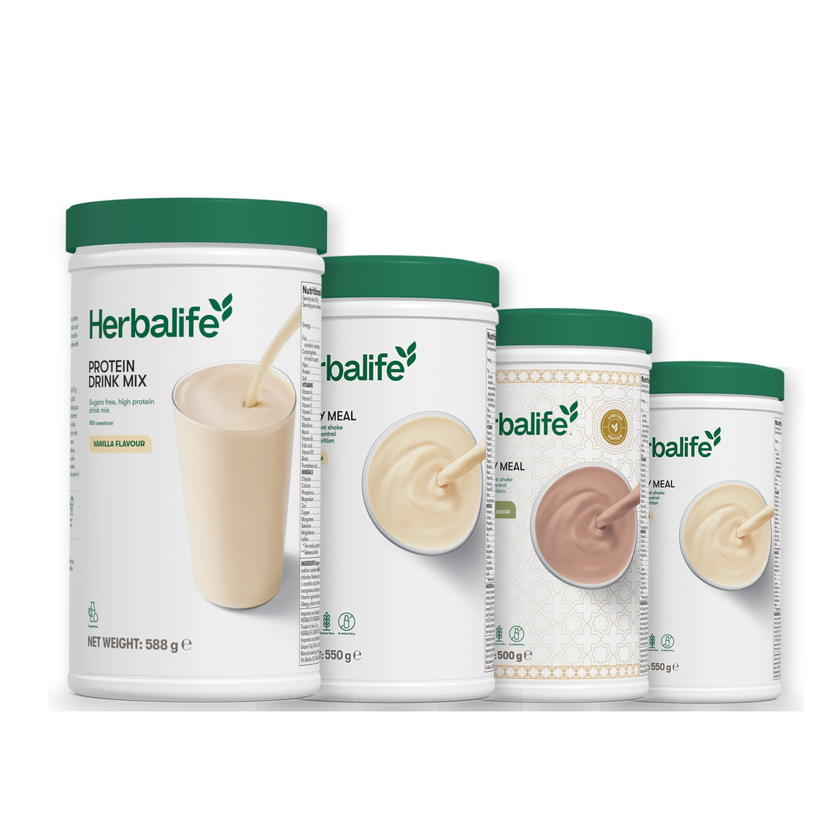 Protein Drink Mix with Formula 1 Vanilla plus 2 flavours of your choice - Dubai Style Chocolate / Vanilla