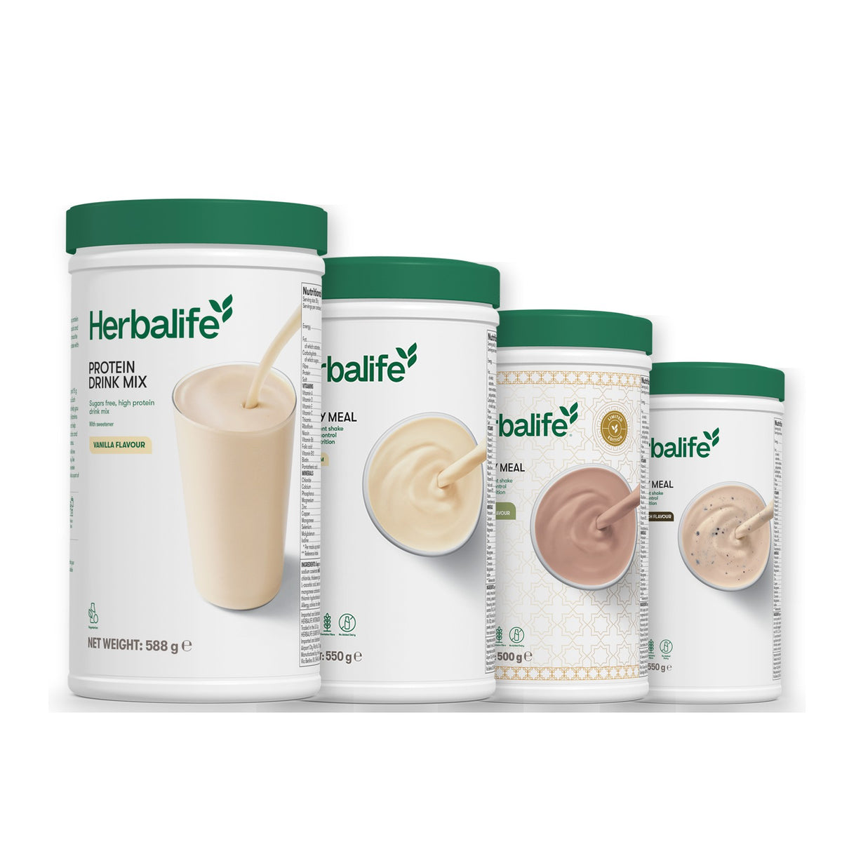 Protein Drink Mix with Formula 1 Vanilla plus 2 flavours of your choice - Dubai Style Chocolate / Cookie Crunch