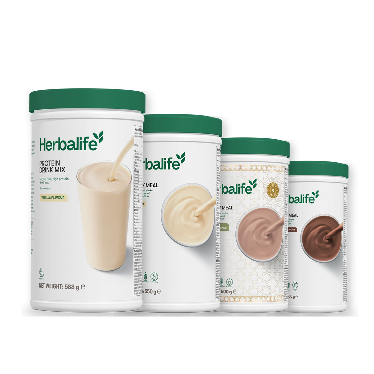 Protein Drink Mix with Formula 1 Vanilla plus 2 flavours of your choice - Dubai Style Chocolate / Chocolate