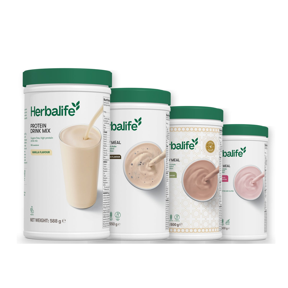 Protein Drink Mix with Formula 1 Cookie Crunch plus 2 flavours of your choice - Dubai Style Chocolate / Free From Raspberry & White Chocolate
