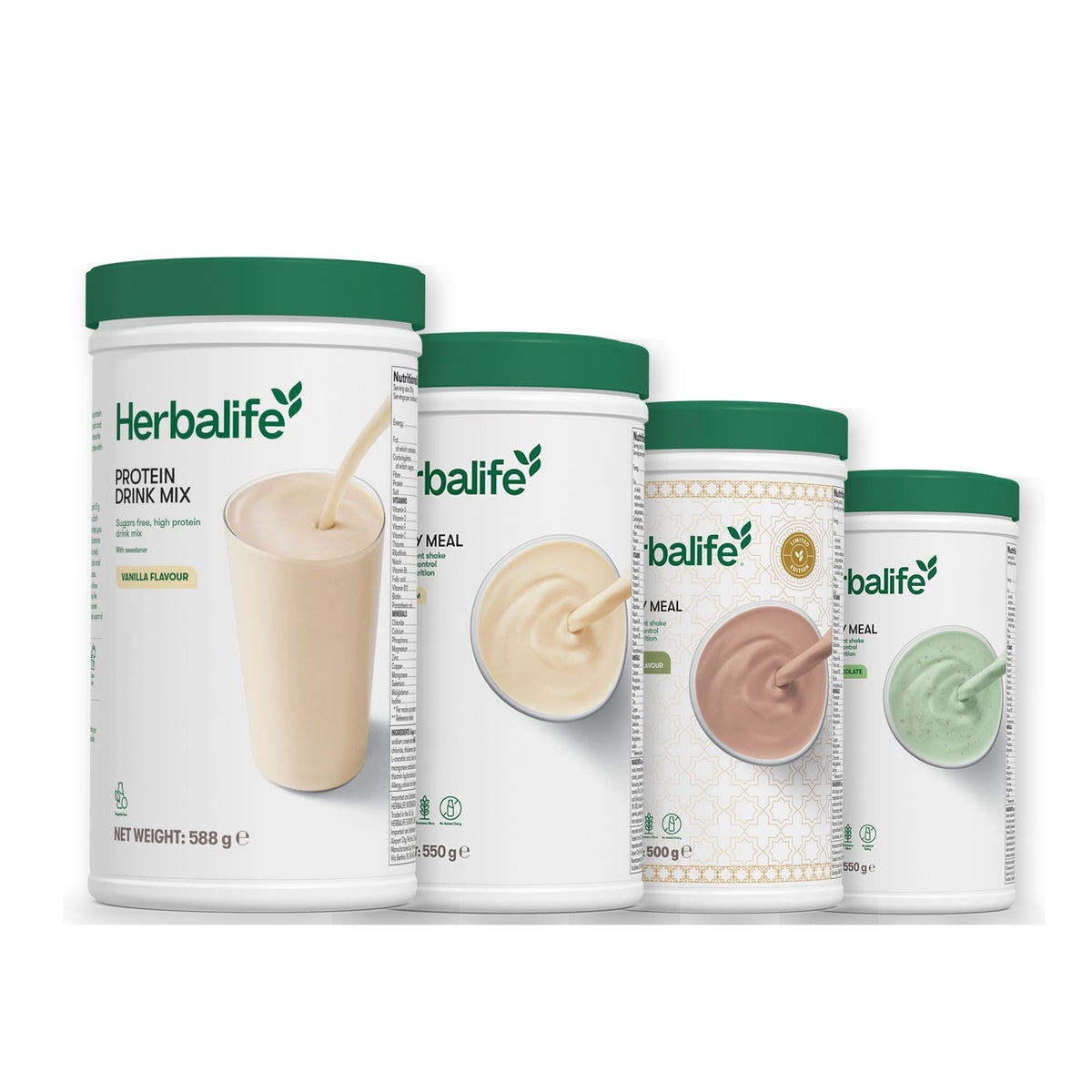 Protein Drink Mix with Formula 1 Vanilla plus 2 flavours of your choice - Dubai Style Chocolate / Mint Chocolate