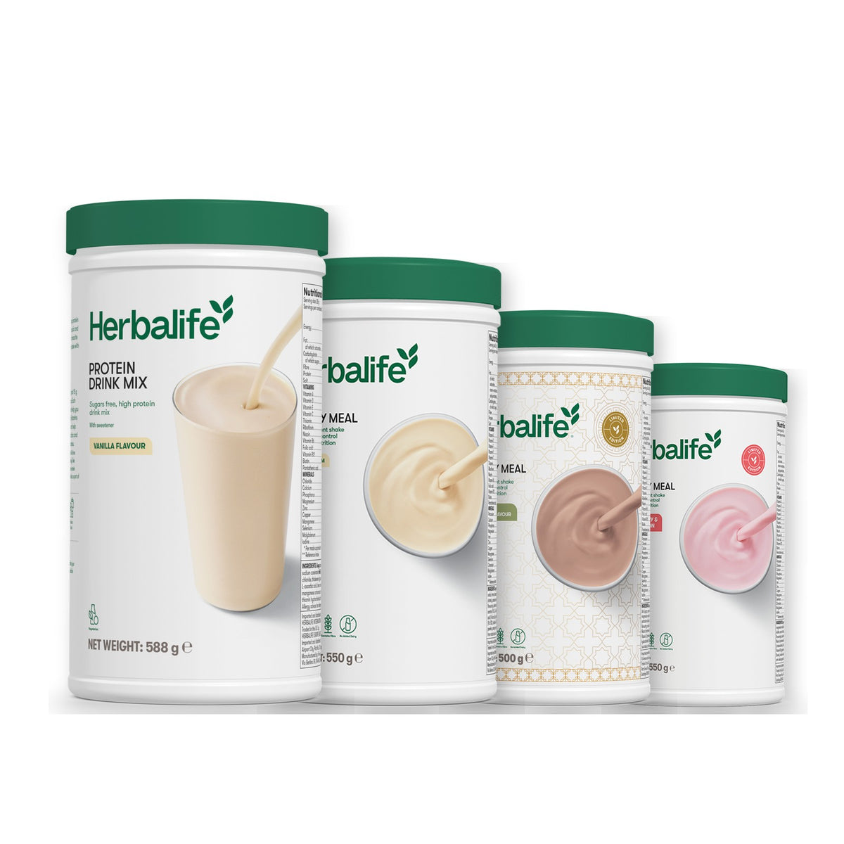 Protein Drink Mix with Formula 1 Vanilla plus 2 flavours of your choice - Dubai Style Chocolate / Strawberry Watermelon