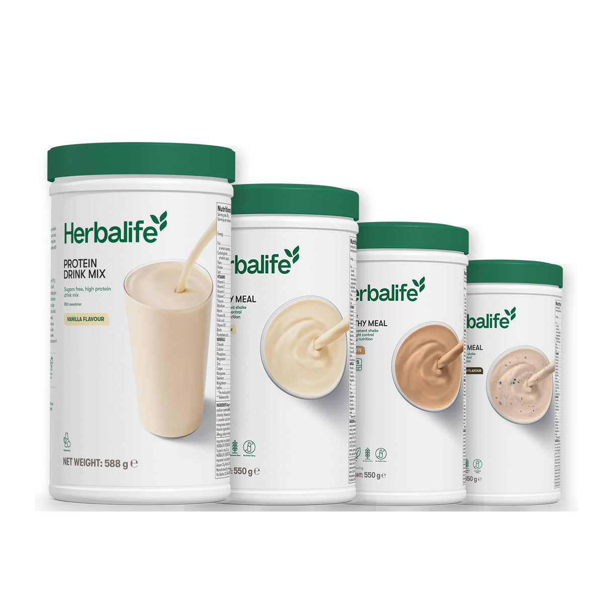 Protein Drink Mix with Formula 1 Vanilla plus 2 flavours of your choice - Cafe Latte / Cookie Crunch