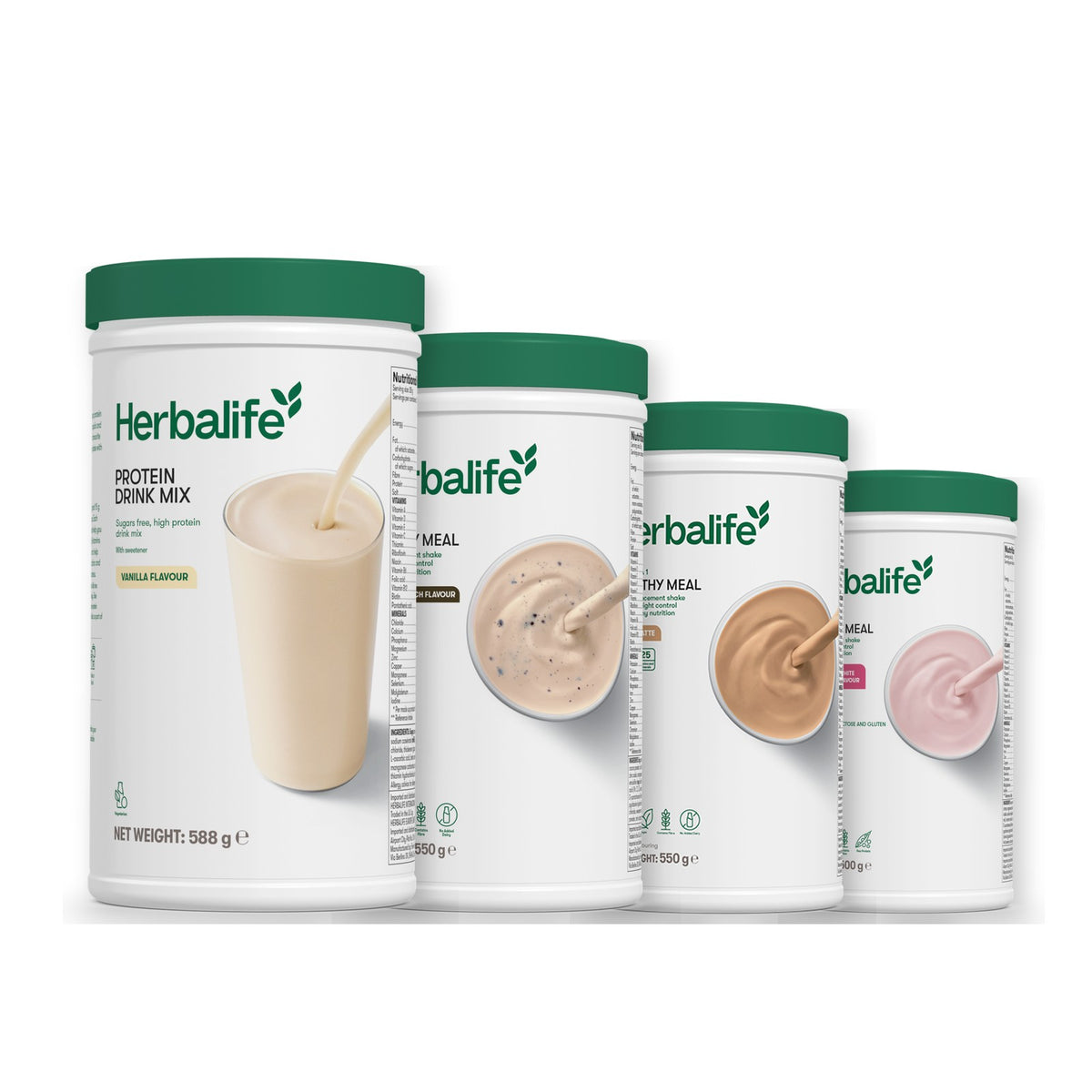 Protein Drink Mix with Formula 1 Cookie Crunch plus 2 flavours of your choice - Cafe Latte / Free From Raspberry & White Chocolate