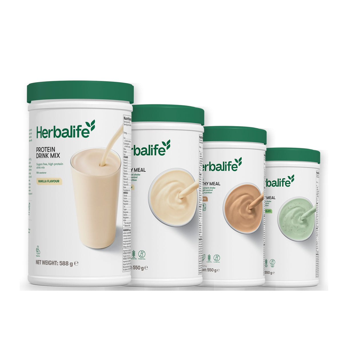 Protein Drink Mix with Formula 1 Vanilla plus 2 flavours of your choice - Cafe Latte / Mint Chocolate