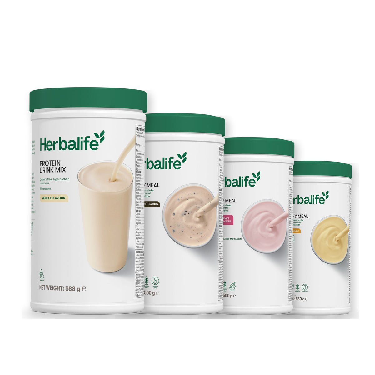 Protein Drink Mix with Formula 1 Cookie Crunch plus 2 flavours of your choice - Free From Raspberry & White Chocolate / Banana Cream