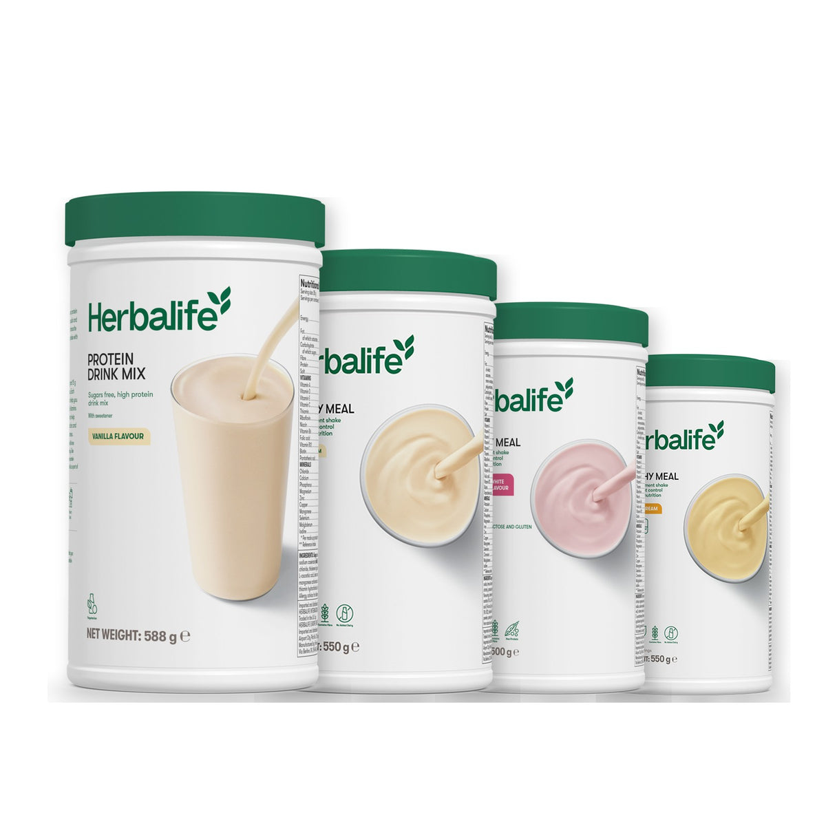 Protein Drink Mix with Formula 1 Vanilla plus 2 flavours of your choice - Free From Raspberry & White Chocolate / Banana Cream