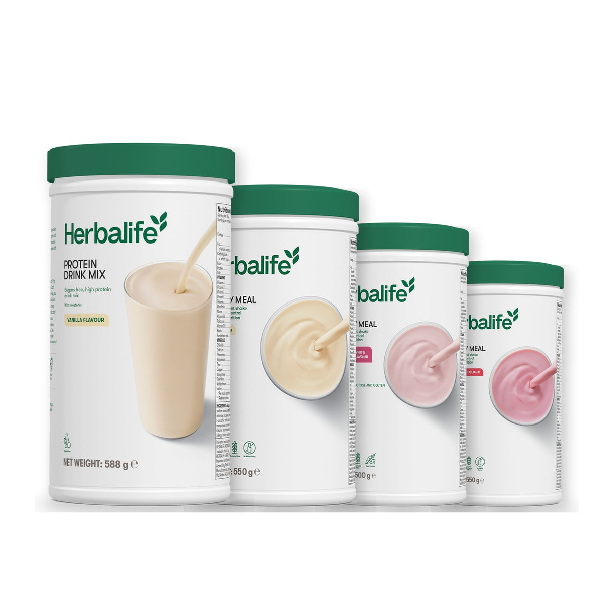 Protein Drink Mix with Formula 1 Vanilla plus 2 flavours of your choice - Free From Raspberry & White Chocolate / Strawberry