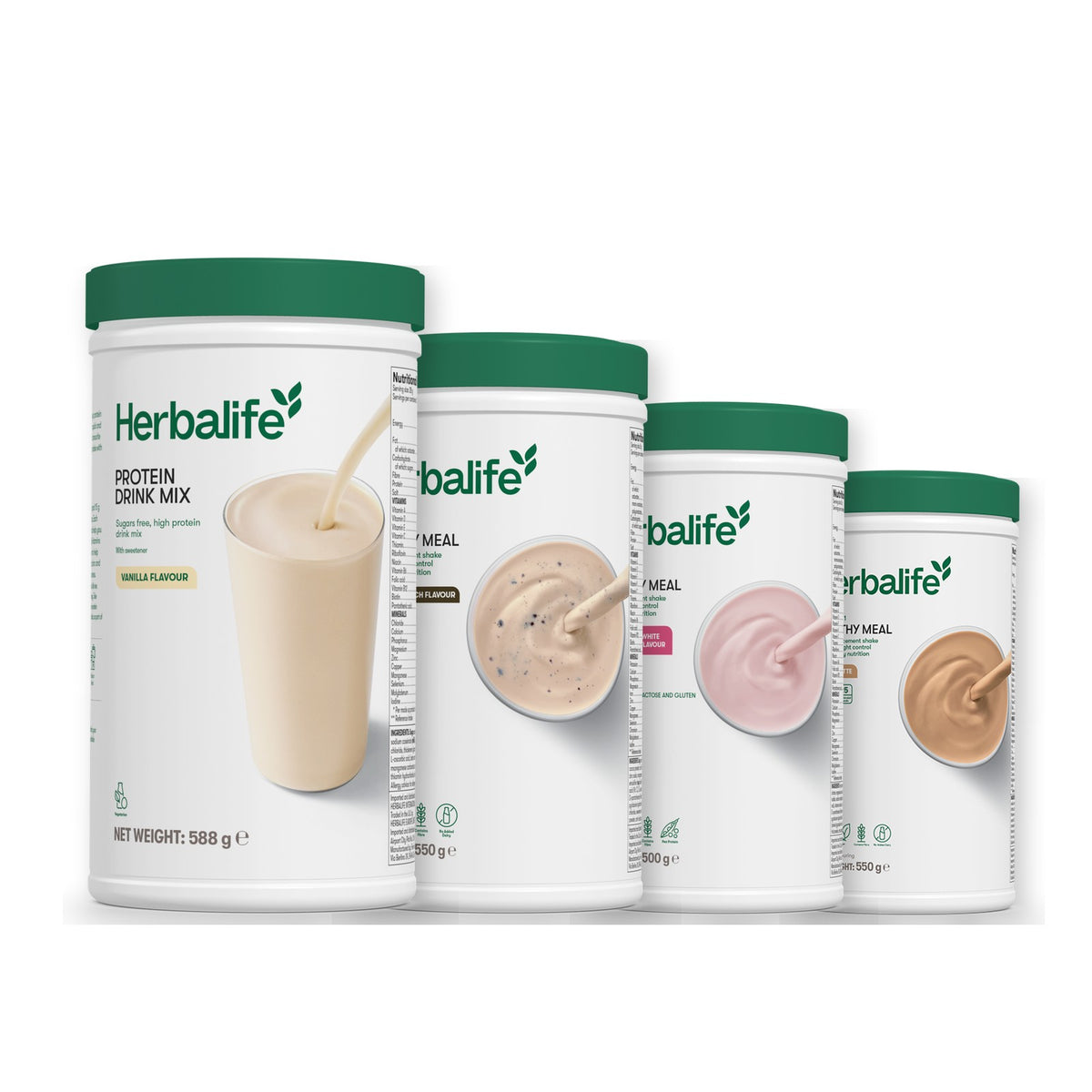 Protein Drink Mix with Formula 1 Cookie Crunch plus 2 flavours of your choice - Free From Raspberry & White Chocolate / Cafe Latte
