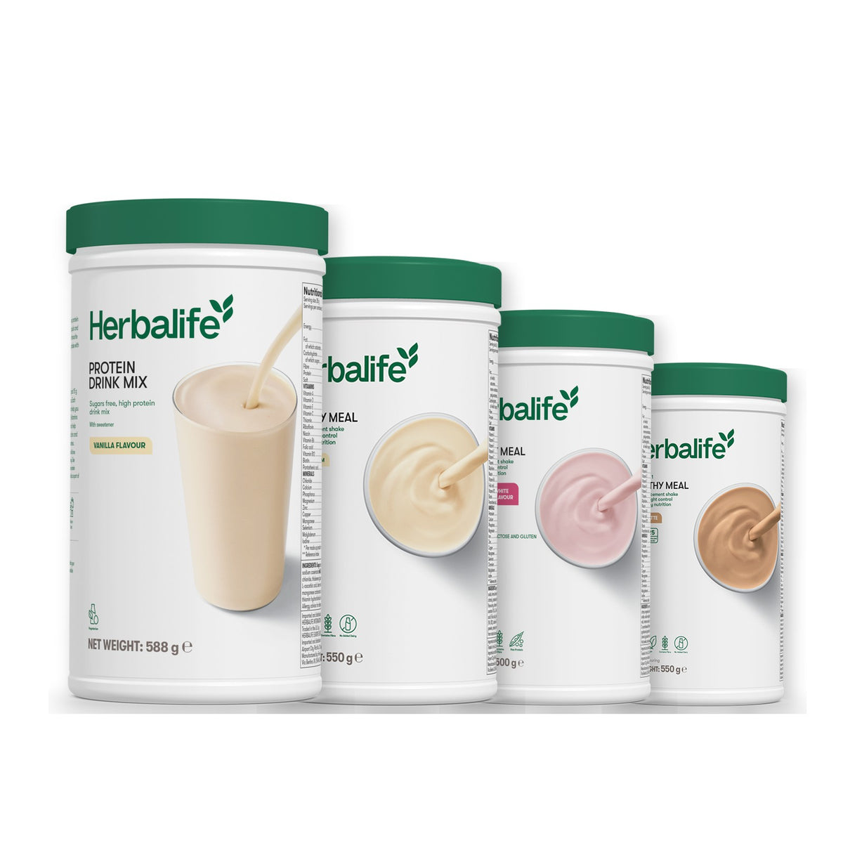 Protein Drink Mix with Formula 1 Vanilla plus 2 flavours of your choice - Free From Raspberry & White Chocolate / Cafe Latte