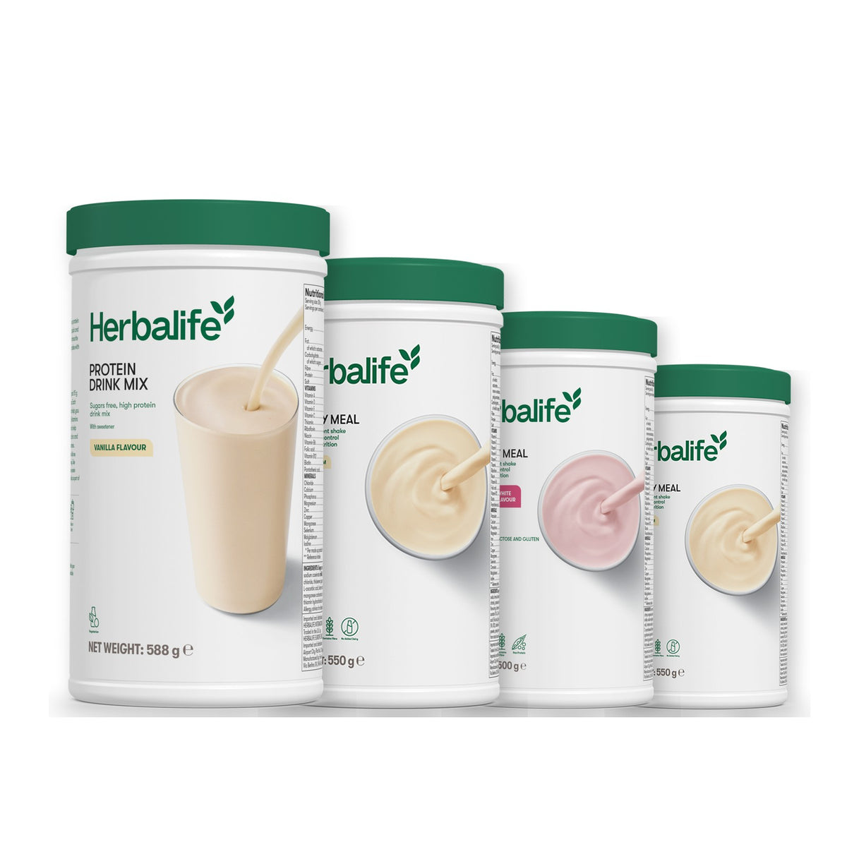 Protein Drink Mix with Formula 1 Vanilla plus 2 flavours of your choice - Free From Raspberry & White Chocolate / Vanilla