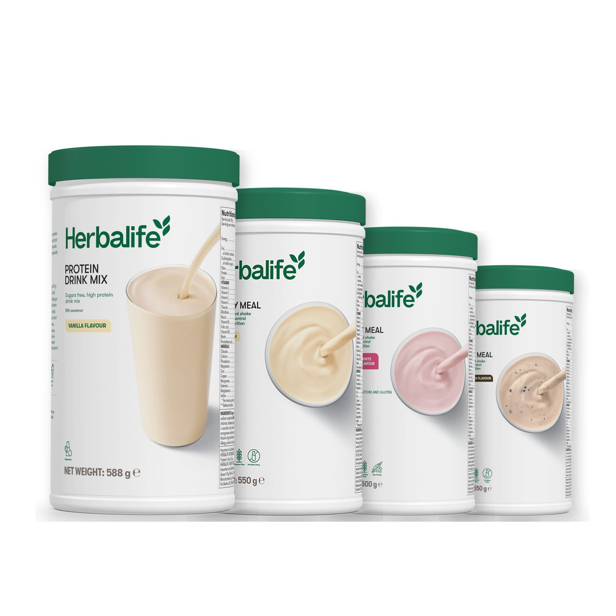 Protein Drink Mix with Formula 1 Vanilla plus 2 flavours of your choice - Free From Raspberry & White Chocolate / Cookie Crunch
