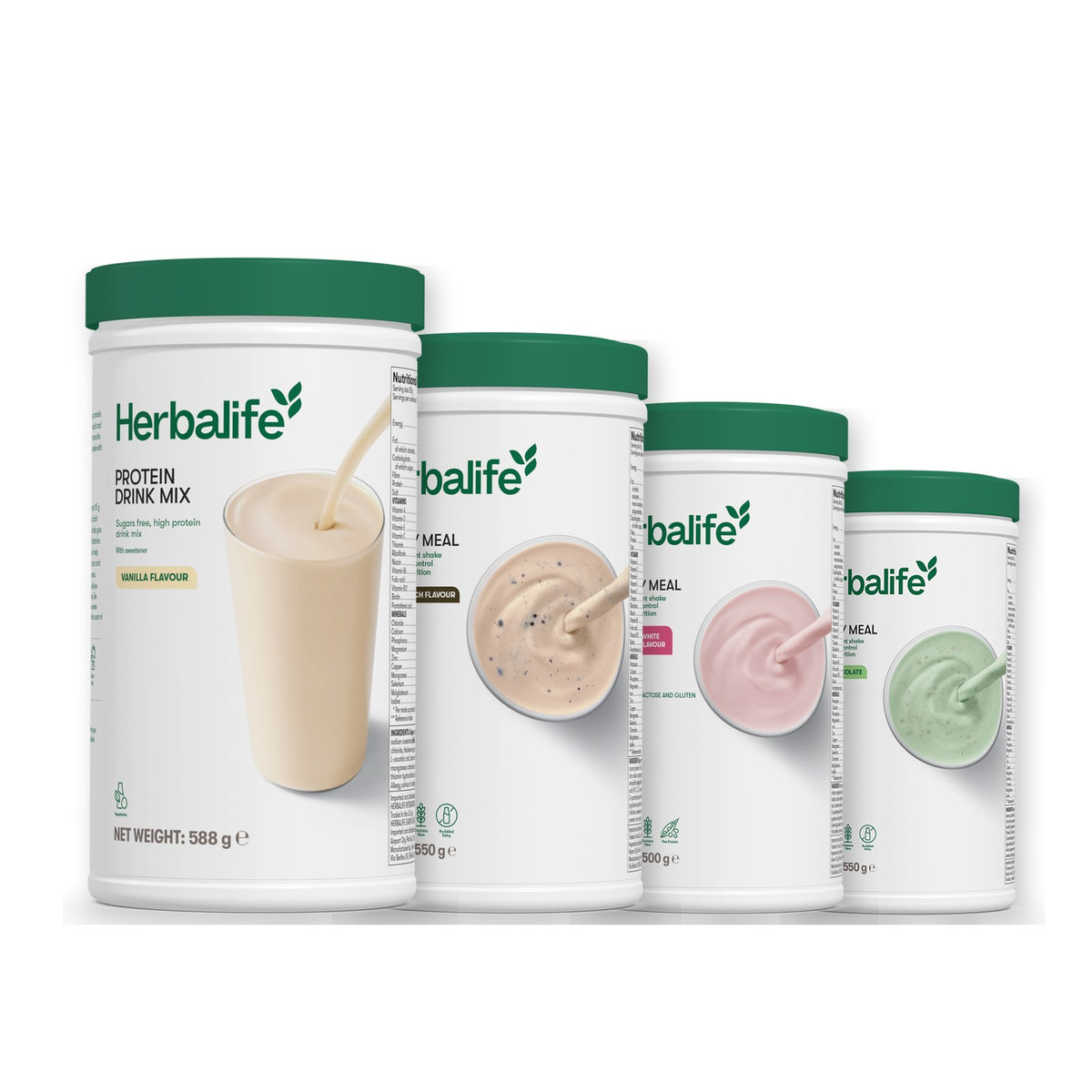 Protein Drink Mix with Formula 1 Cookie Crunch plus 2 flavours of your choice - Free From Raspberry & White Chocolate / Mint Chocolate