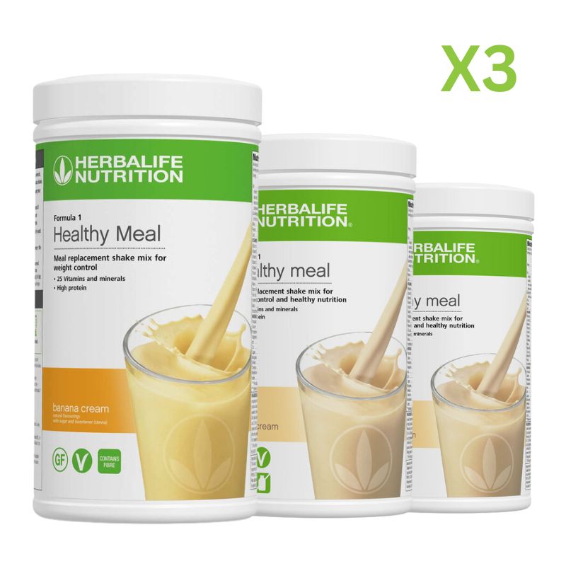 F1 Shake Mix - BANANA CREAM + 2 Flavours of Your Choice - Lose Weight Feel Great